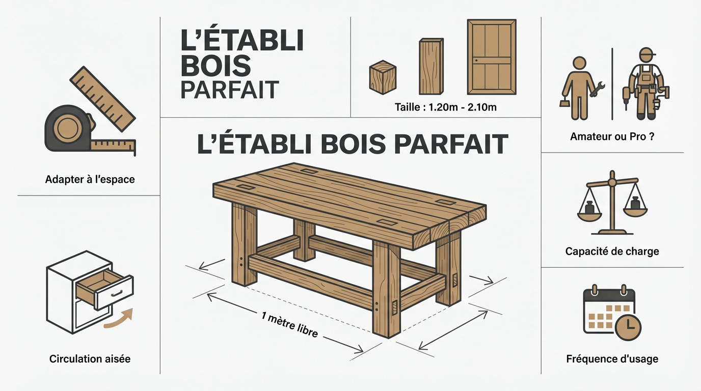 établi en bois massif